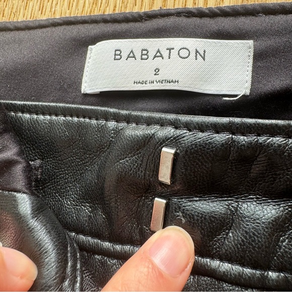 Aritzia Babaton Command Vegan Leather Pant in Black - 2 - Picture 16 of 16